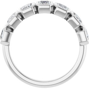 Bezel - Zella - Platinum 2 1/6 CTW Lab-Grown Diamond Anniversary Band