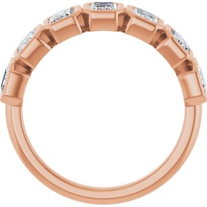 Bezel - Zella - 14K Rose Gold 2 1/6 CTW Lab-Grown Diamond Anniversary Band
