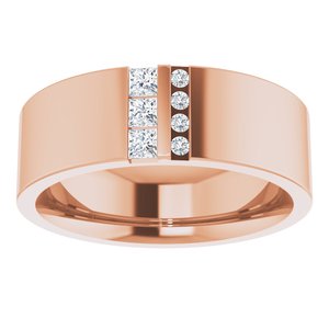Classic - Oscar - 14K Rose Gold 1/5 CTW Natural Diamond Band