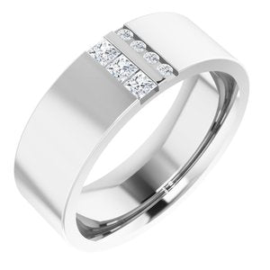 Classic - Oscar - 14K White Gold 1/5 CTW Natural Diamond Band