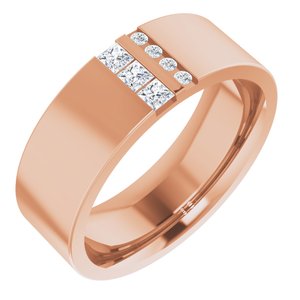 Classic - Oscar - 14K Rose Gold 1/5 CTW Natural Diamond Band
