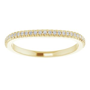 Pave - Nia - 14K Yellow Gold 1/8 CTW Natural Diamond Match Band