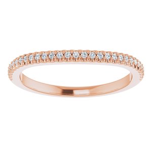 Pave - Nia - 14K Rose Gold 1/8 CTW Natural Diamond Match Band