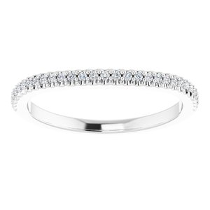 Pave - Nia - 14K White Gold 1/8 CTW Natural Diamond Match Band