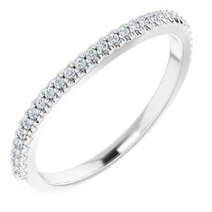 Pave - Nia - 14K White Gold 1/8 CTW Natural Diamond Match Band