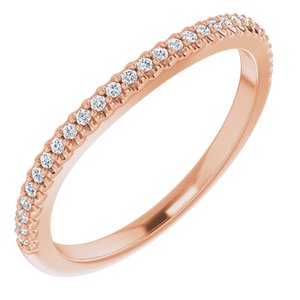Pave - Nia - 14K Rose Gold 1/8 CTW Natural Diamond Match Band