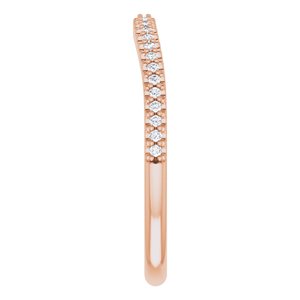 Pave - Nia - 14K Rose Gold 1/8 CTW Natural Diamond Match Band