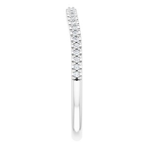 Pave - Nia - Platinum 1/8 CTW Natural Diamond Match Band