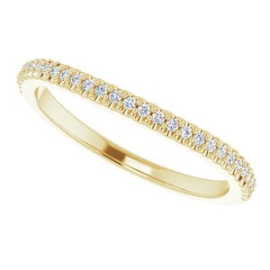 Pave - Nia - 14K Yellow Gold 1/8 CTW Natural Diamond Match Band