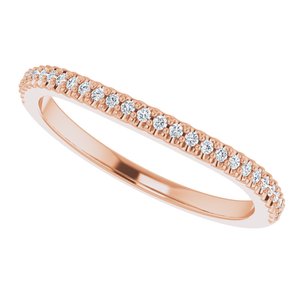 Pave - Nia - 14K Rose Gold 1/8 CTW Natural Diamond Match Band