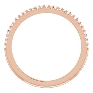 Pave - Nia - 14K Rose Gold 1/8 CTW Natural Diamond Match Band