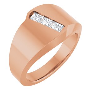 Hammered - Enzo - 14K Rose Gold 1/2 CTW Lab-Grown Diamond Band