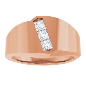 Hammered - Enzo - 14K Rose Gold 1/2 CTW Lab-Grown Diamond Band