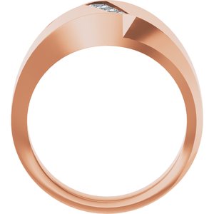 Hammered - Enzo - 14K Rose Gold 1/2 CTW Lab-Grown Diamond Band