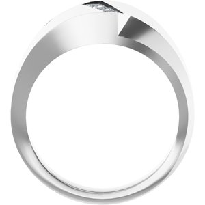 Hammered - Enzo - 14K White Gold 1/2 CTW Lab-Grown Diamond Band