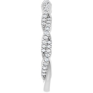 Pave - Faye - 14K White Gold 1/6 CTW Natural Diamond Anniversary Band