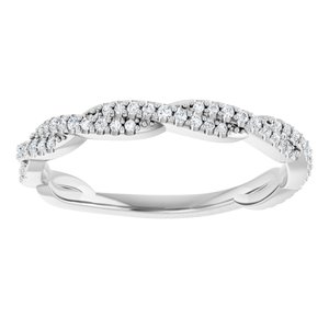 Pave - Faye - Platinum 1/6 CTW Natural Diamond Anniversary Band