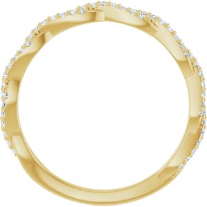 Pave - Faye - 14K Yellow Gold 1/6 CTW Natural Diamond Anniversary Band