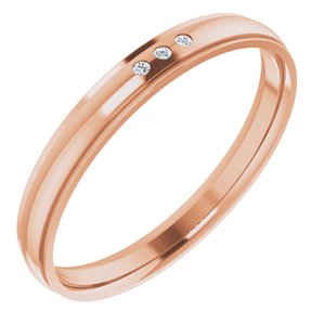 Unique - Ezra - 14K Rose Gold .05 CTW Lab-Grown Diamond Band