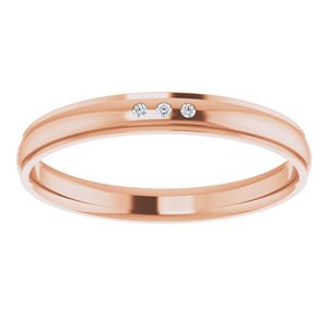 Unique - Ezra - 14K Rose Gold .05 CTW Natural Diamond Band
