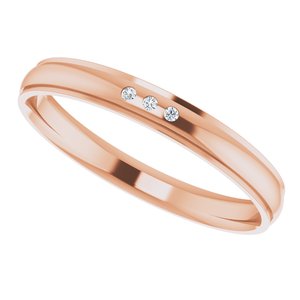 Unique - Ezra - 14K Rose Gold .05 CTW Natural Diamond Band