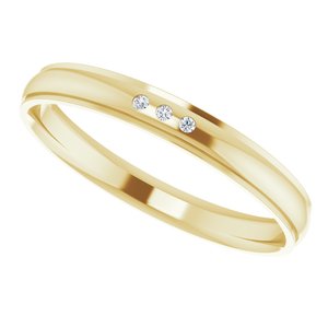 Unique - Ezra - 14K Yellow Gold .05 CTW Natural Diamond Band