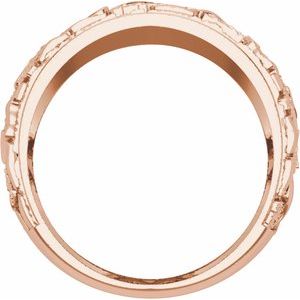 Matte - Lincoln - 14K Rose Gold 1/2 CTW Lab-Grown Diamond Band