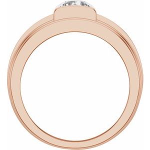 Matte - Jameson - 14K Rose Gold 2 CTW Lab-Grown Diamond Mens Band