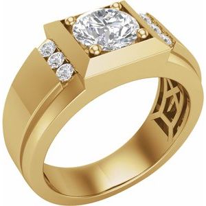Matte - Dominic - 14K Yellow Gold 1 3/4 CTW Lab-Grown Diamond Band