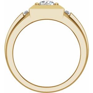 Matte - Dominic - 14K Yellow Gold 1 3/4 CTW Lab-Grown Diamond Band