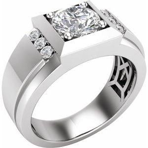 Matte - Dominic - 14K White Gold 1 3/4 CTW Lab-Grown Diamond Band