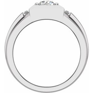Matte - Dominic - 14K White Gold 1 3/4 CTW Lab-Grown Diamond Band