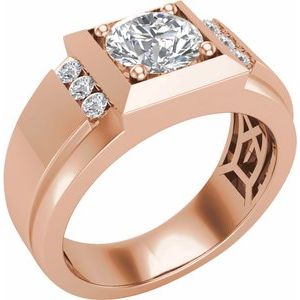 Matte - Dominic - 14K Rose Gold 1 3/4 CTW Lab-Grown Diamond Band