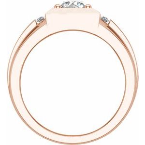 Matte - Dominic - 14K Rose Gold 1 3/4 CTW Lab-Grown Diamond Band