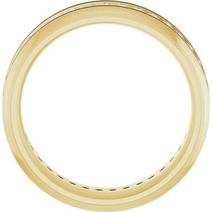 Matte - Brooks - 14K Yellow Gold 1/4 CTW Lab-Grown Diamond Grooved Band