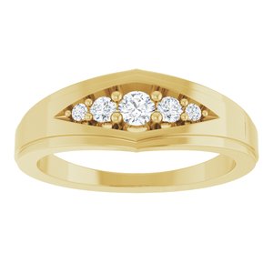 Classic - Graham - 14K Yellow Gold 1/5 CTW Natural Diamond 5-Stone Band
