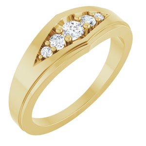 Classic - Graham - 14K Yellow Gold 1/5 CTW Natural Diamond 5-Stone Band