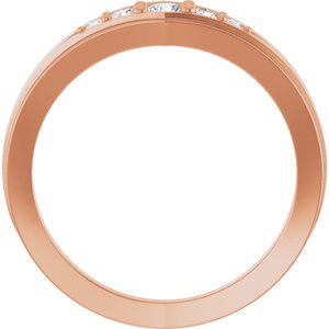 Classic - Graham - 14K Rose Gold 1/5 CTW Natural Diamond 5-Stone Band