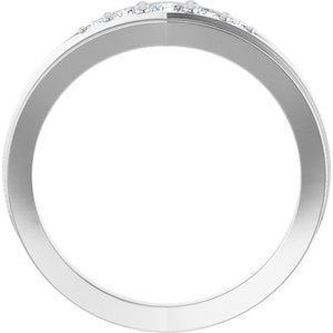 Classic - Graham - 14K White Gold 1/5 CTW Natural Diamond 5-Stone Band