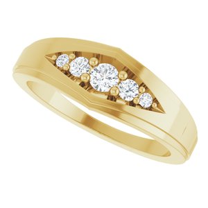 Classic - Graham - 14K Yellow Gold 1/5 CTW Natural Diamond 5-Stone Band