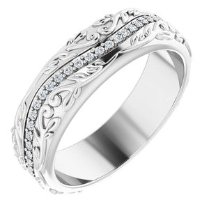 Diamond - Rania - Platinum 1/5 CTW Natural Diamond Band