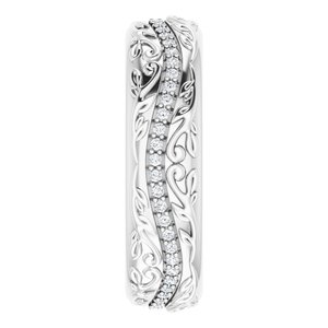 Diamond - Rania - Platinum 1/5 CTW Natural Diamond Band