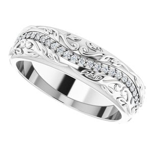 Diamond - Rania - Platinum 1/5 CTW Natural Diamond Band