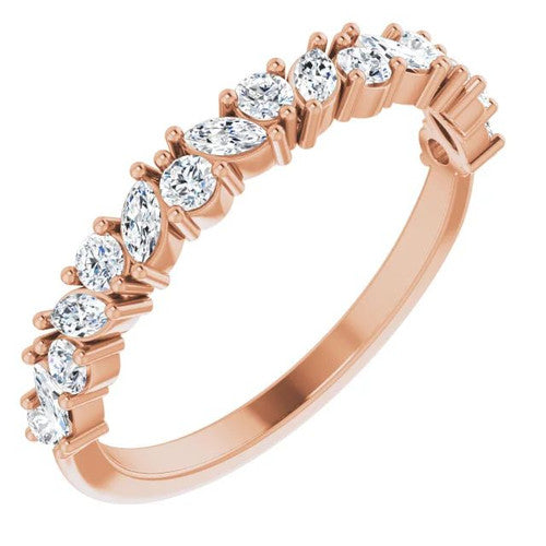 14K Gold 1/2 CTW Diamond Anniversary Band 14K Rose Gold