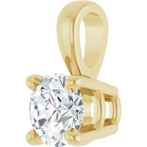 14K Gold 1 CTW Lab-Grown Diamond Pendant 14K Yellow Gold