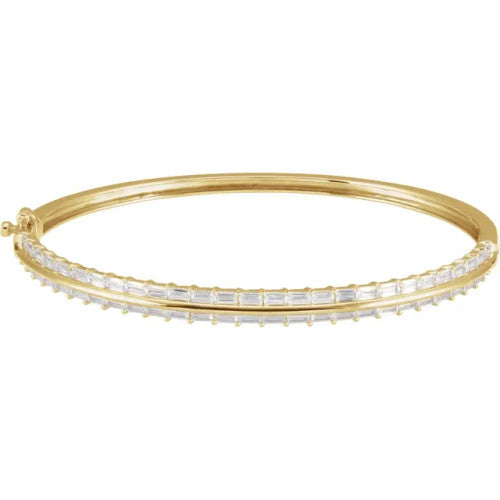 14K Gold 2 1/6 CTW Lab-Grown Diamond 7" Bangle Bracelet 14K Yellow Gold