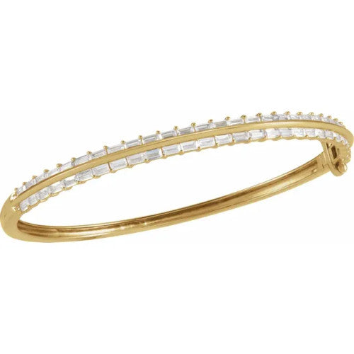 14K Gold 2 1/6 CTW Lab-Grown Diamond 7" Bangle Bracelet 14K Yellow Gold