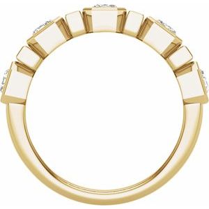Bezel - Nola - 14K Yellow Gold 1 1/2 CTW Lab-Grown Diamond Anniversary Band