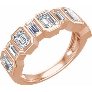 Bezel - Odette - 14K Rose Gold 1 1/2 CTW Lab-Grown Diamond Anniversary Band