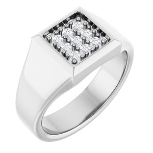 Classic - Cyrus - Platinum 1/4 CTW Natural Diamond Band